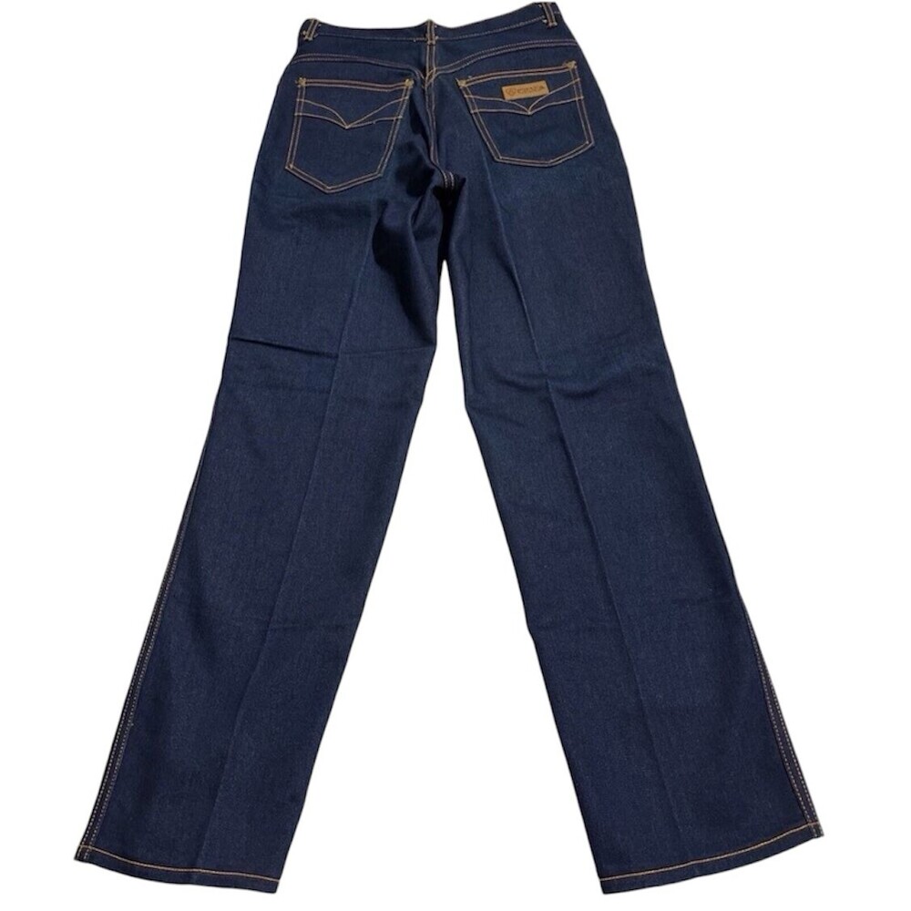 Vintage 70s Jeans PS Gitano Womens Dark Blue Denim High Rise Yoke 28x29 NWOT